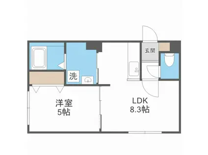 シェラトン札幌菊水(1LDK/4階)の間取り写真