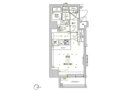 RELUXIA王子(ワンルーム/3階)の間取り写真
