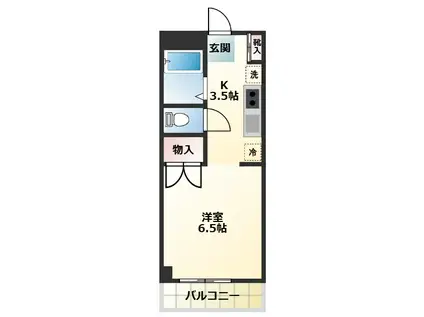 カサプラタ(1K/3階)の間取り写真