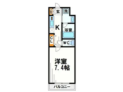 ヒューリックレジデンス調布柴崎(1K/3階)の間取り写真