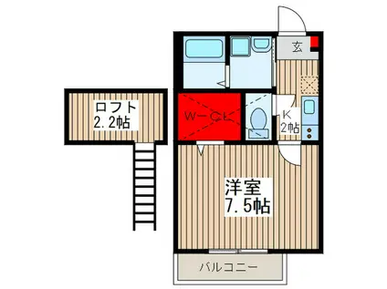 リベルタ(1K/3階)の間取り写真