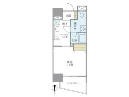 マイプレジール広尾(1K/3階)の間取り写真