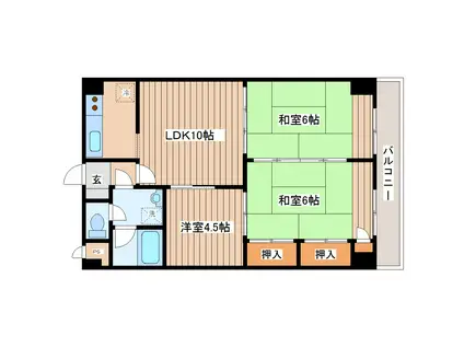 DIO-HORIII号棟(3LDK/3階)の間取り写真