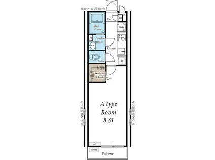 リブリ・色彩(1K/1階)の間取り写真