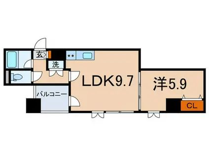 サンテ水野(1LDK/2階)の間取り写真