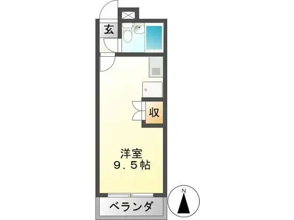 メゾン・ド・スプラッシュ(ワンルーム/4階)の間取り写真