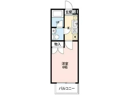 シエル西船(1K/2階)の間取り写真