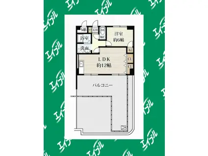 02ENSHOW2(1LDK/7階)の間取り写真