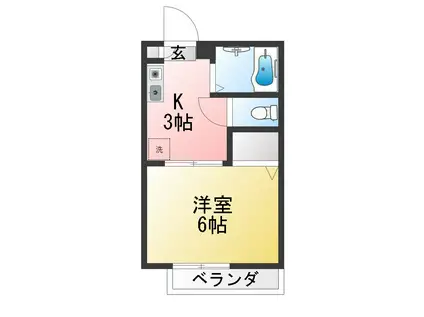 リ・ヴェール(1K/2階)の間取り写真