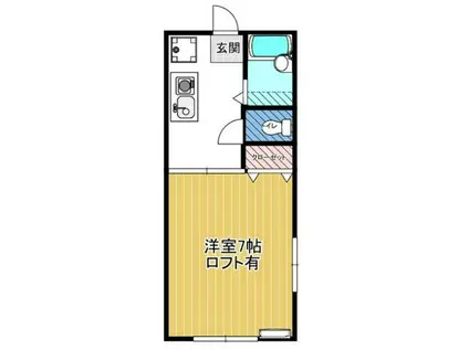 ベルメゾン(1K/2階)の間取り写真