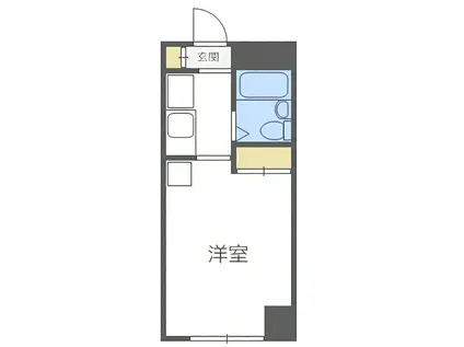 創成グランドハイツ(ワンルーム/6階)の間取り写真