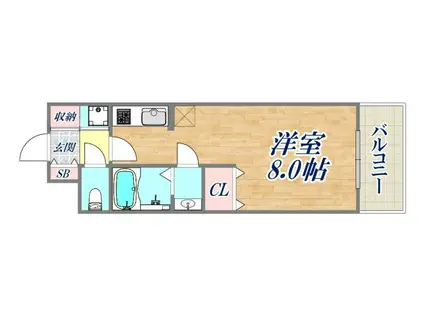 アスヴェル兵庫駅前(ワンルーム/7階)の間取り写真