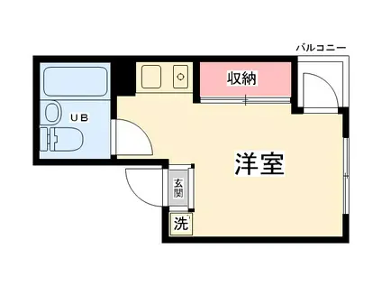レフィナード(ワンルーム/3階)の間取り写真