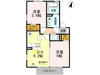 パドレ115(2DK/1階)の間取り写真