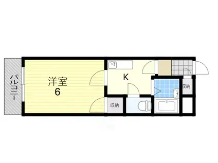 エフアール丸山通(1K/2階)の間取り写真