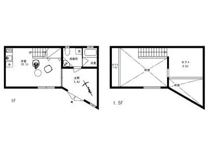 MOTO E VENTO(1LDK/1階)の間取り写真