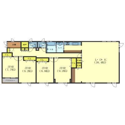 NEW PIAZZA(4LDK/5階)の間取り写真