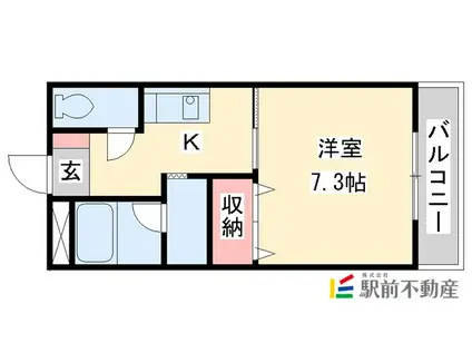 アヴニールハイム(1K/1階)の間取り写真