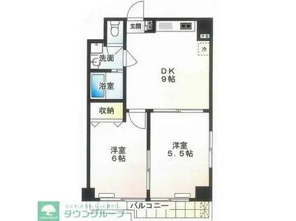 セイコーガーデンXL大塚(2DK/12階)の間取り写真