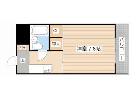 西村マンション(1K/3階)の間取り写真