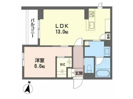 COURMAISON内方(1LDK/3階)の間取り写真