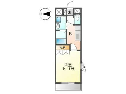 FOR THE GOD(1K/6階)の間取り写真