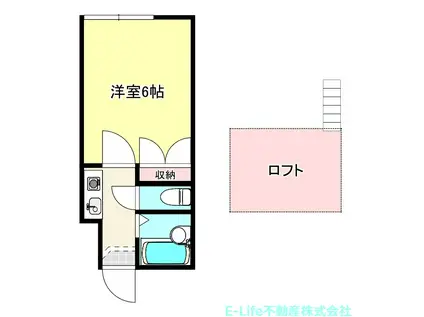 スペックス新南部(1K/2階)の間取り写真