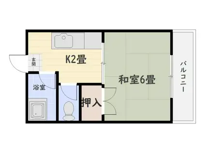 クリーンハイツ(1K/4階)の間取り写真