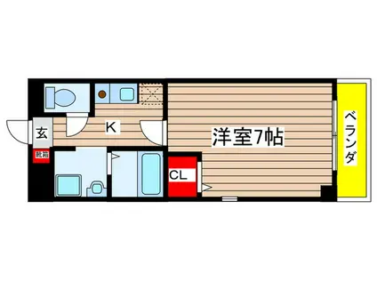 マルシェ瑞穂(1K/4階)の間取り写真