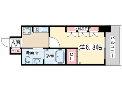 エステムコート梅田・天神橋Ⅲアヴァンテ(1K/7階)の間取り写真