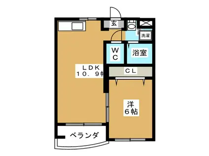プチモンド(1LDK/2階)の間取り写真