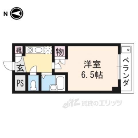 アップタウンヴィレッジ(1K/2階)の間取り写真