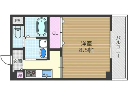 サンハート南茨木3(1K/3階)の間取り写真