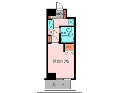 プライムアーバン鶴見寺谷(ワンルーム/1階)の間取り写真