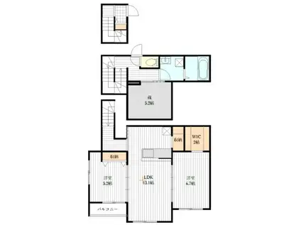 ファミリア(2SLDK/2階)の間取り写真