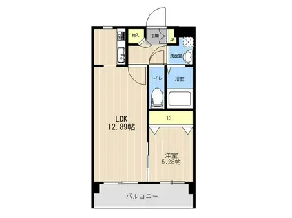 トランプ熊本南(1LDK/7階)の間取り写真