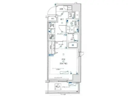プレスト武蔵小杉(1K/3階)の間取り写真