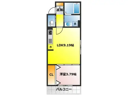 NAGOMI TERRACE NISHI MIZUHODAI(1LDK/3階)の間取り写真