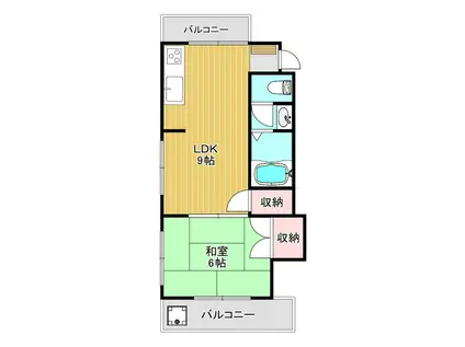 清和コーポ(2K/2階)の間取り写真