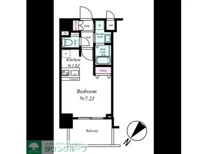 プレサンス新栄リミックス(ワンルーム/1階)の間取り写真