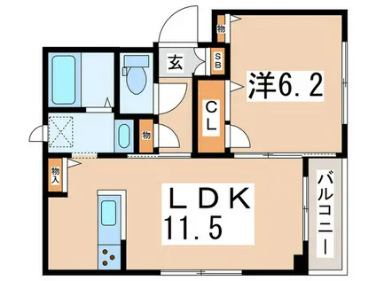 WINGII(1LDK/3階)の間取り写真