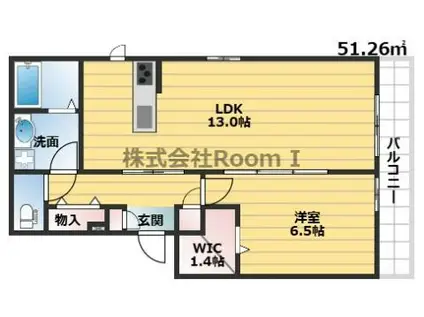 シャスタ阿倍野・旭化成ヘーベルメゾンHEBEL HAUS(1LDK/3階)の間取り写真