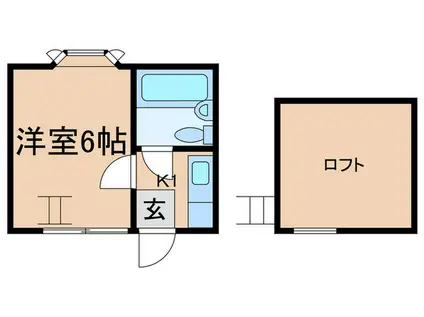 TNハイム(1K/2階)の間取り写真