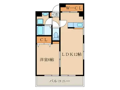 JS PLANT(1LDK/2階)の間取り写真