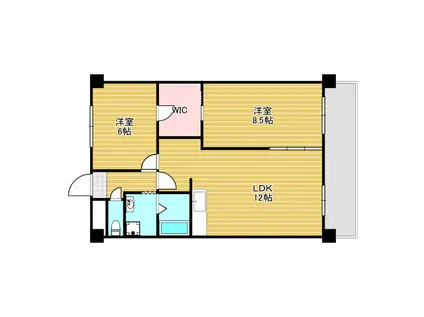 PARK VILLA(2LDK/3階)の間取り写真