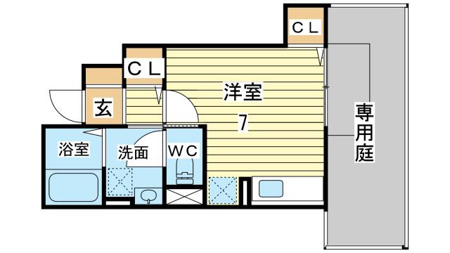 アットホーム和久(ワンルーム/1階)の間取り写真