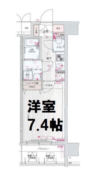 サムティ北梅田VESSEEL(1K/10階)の間取り写真