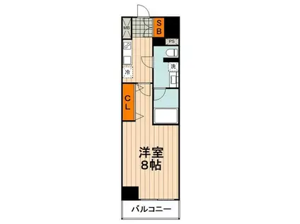 LEXE王子神谷(1K/11階)の間取り写真