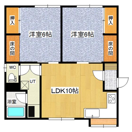 エスポアールマンション(2LDK/1階)の間取り写真