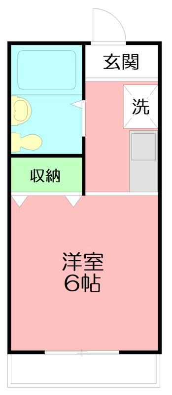金子ビル(ワンルーム/3階)の間取り写真